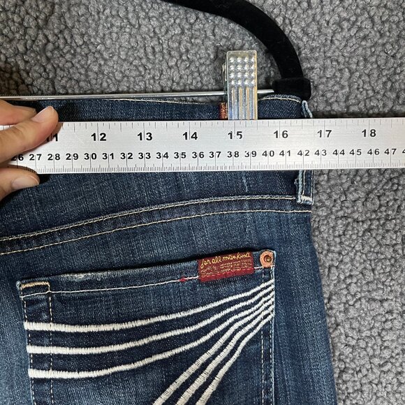 7 For All Mankind Dojo Flare Wide Leg Jeans - Women's Size 30 - Blue - Picture 7 of 9
